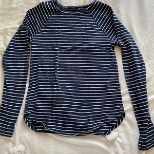 Navy Striped Hollister Long Sleeve